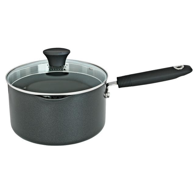Habitat 3 Piece Aluminium Pan Set - Black - gallery image 2