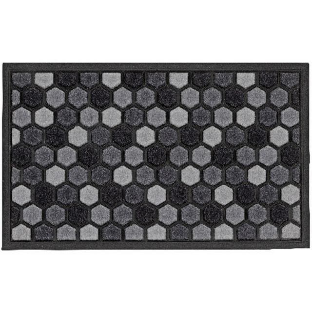 Sainsbury's Home Scrape & Sorb Grey Short Pile Doormat - 75x45cm - gallery image 1