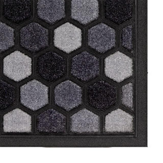 Sainsbury's Home Scrape & Sorb Grey Short Pile Doormat - 75x45cm - gallery image 2