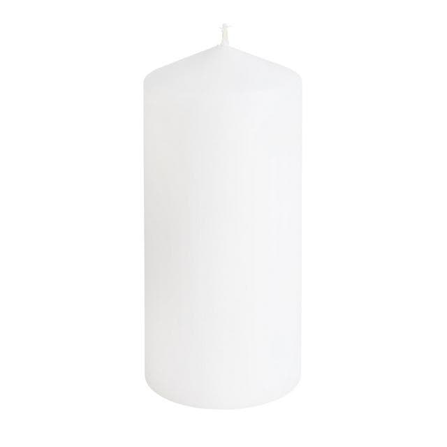 Habitat Large Pillar Unscented Candle - White Pack of 4 - gallery image 3