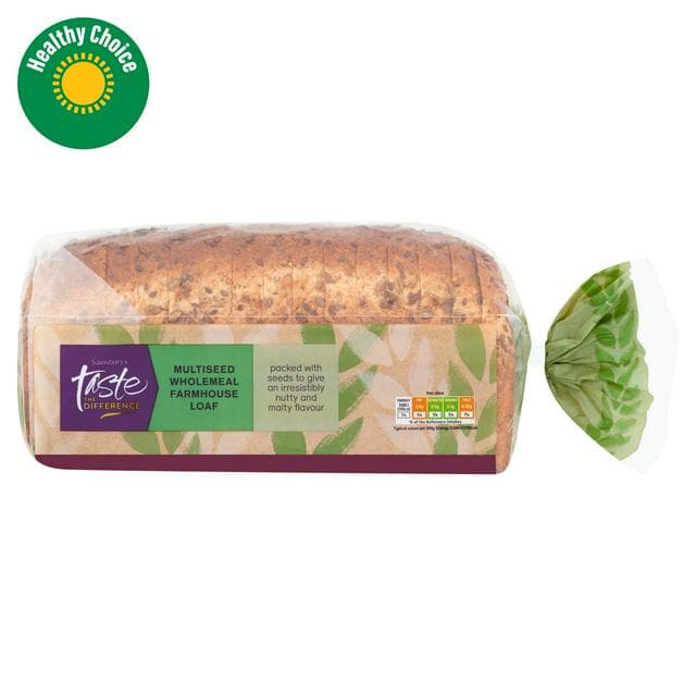 Sainsbury's Soft Multiseed Farmhouse Thick Sliced Wholemeal Bread, Taste the Difference 800g - gallery image 1