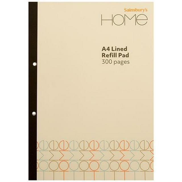 Sainsbury's Home Lined Refill Pad 300 pages - gallery image 1