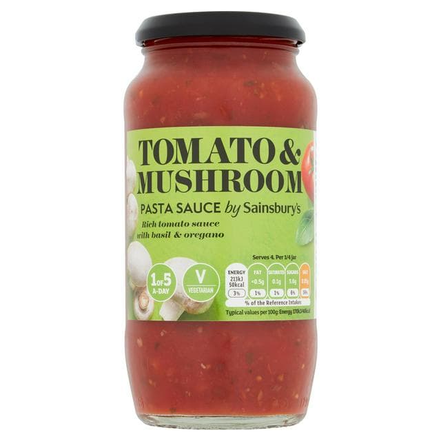 Sainsbury's Pasta Sauce, Tomato Mushroom & Basil 500g - gallery image 1