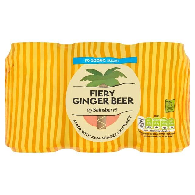 Sainsbury's Ginger Beer, Diet x6 330ml - gallery image 1