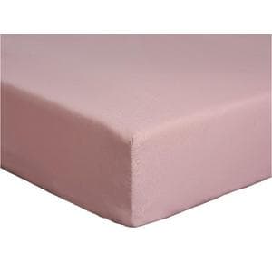 Habitat Cotton Rich 180TC Plain Fitted Sheet - Blush - King