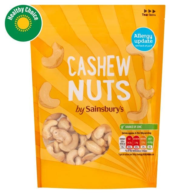 Sainsbury's Cashew Kernels 200g - gallery image 1