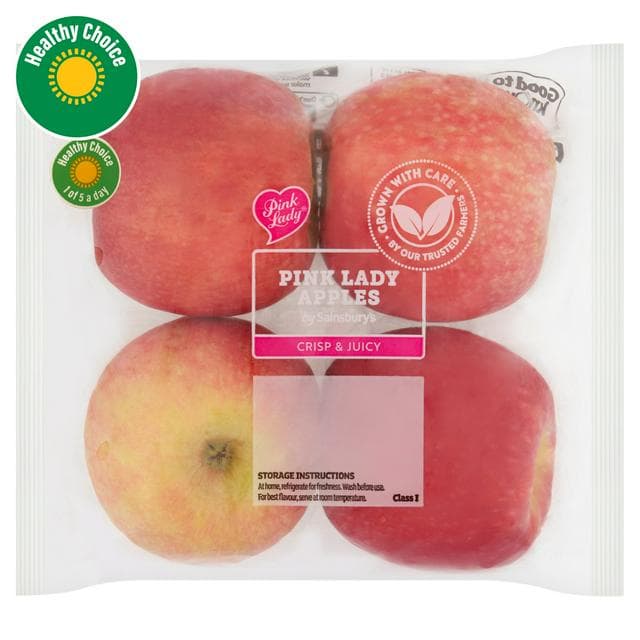 Sainsbury's Pink Lady Apples x4 - gallery image 1