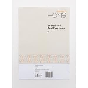 Sainsbury’s Home White Peel and Seal Envelopes C4 10pk