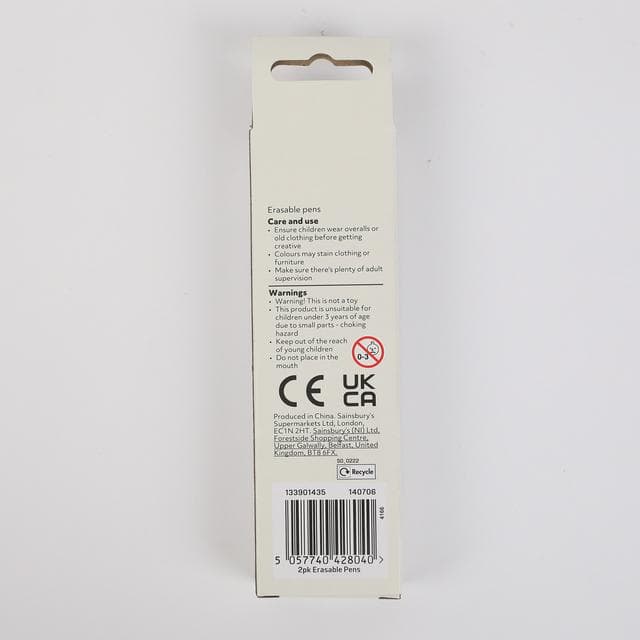 Sainsbury's Home Pack of 2 Erasable Pens - gallery image 2