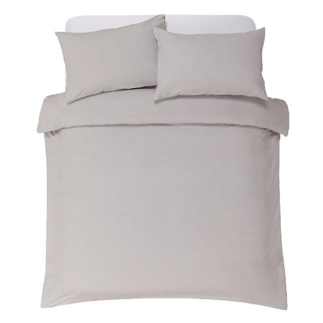 Habitat Soft and Cosy Brushed Cotton Bedding Set - Grey - gallery image 1