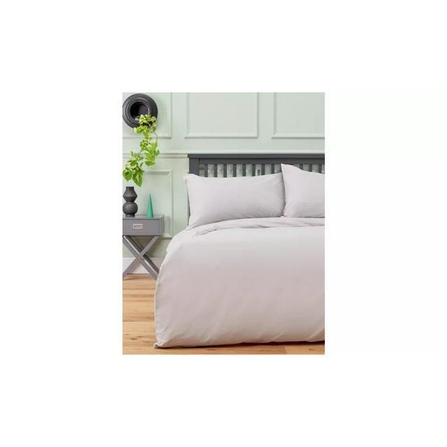 Habitat Soft and Cosy Brushed Cotton Bedding Set - Grey - gallery image 2