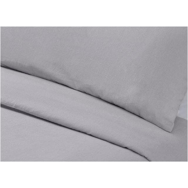 Habitat Soft and Cosy Brushed Cotton Bedding Set - Grey - gallery image 3