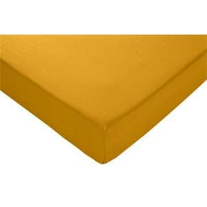 Habitat Cotton Rich 180TC Plain Fitted Sheet - Mustard