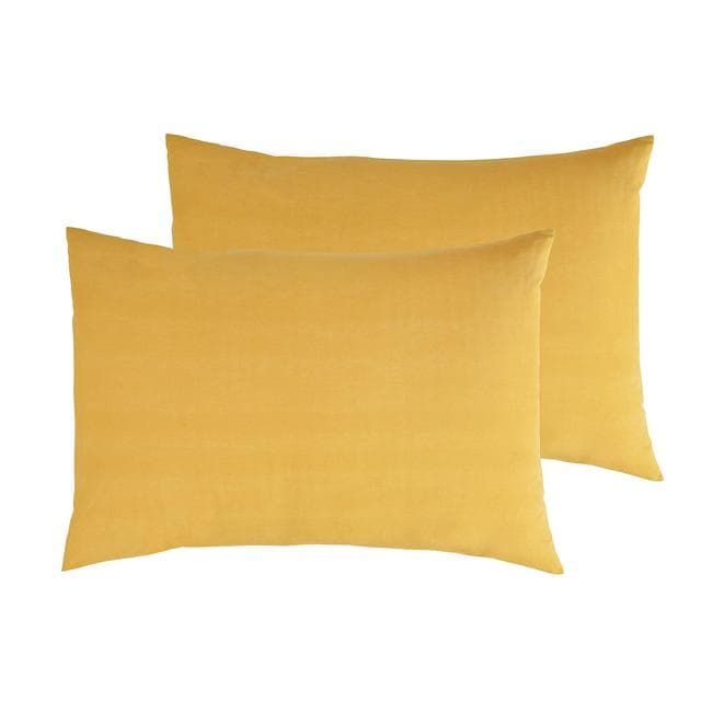Habitat Cotton Rich 180TC Standard Pillowcase Pair - Mustard - gallery image 1