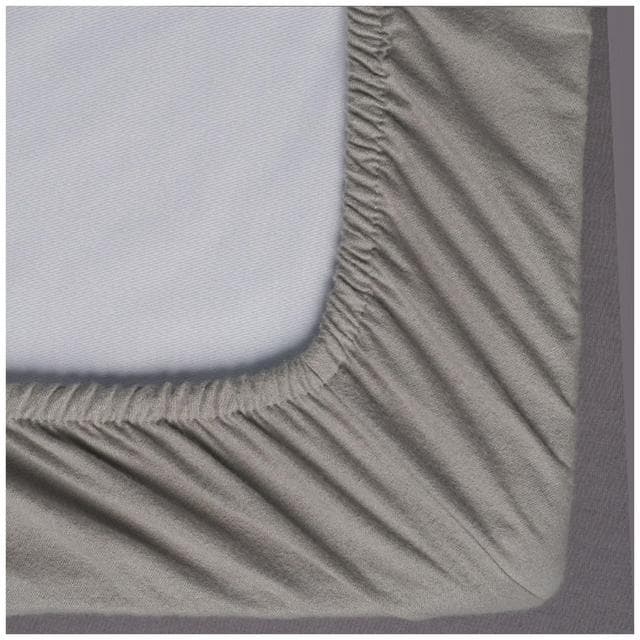 Habitat Soft and Cosy Brushed Cotton Fitted Sheet - Dove Grey - gallery image 2