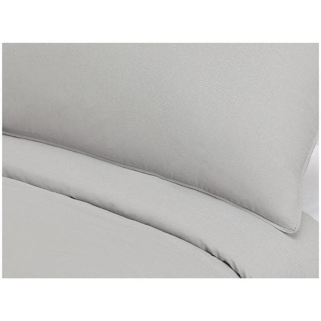 Habitat Cotton Rich 180TC Bedding Set - Plain Grey - gallery image 1
