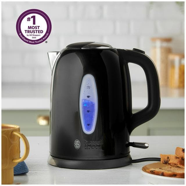 Russell Hobbs Worcester Black Stainless Steel Kettle 25511 - gallery image 2