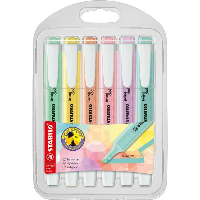Stabilo Swing Cool Pastel Highlighters 6pk - gallery image 1