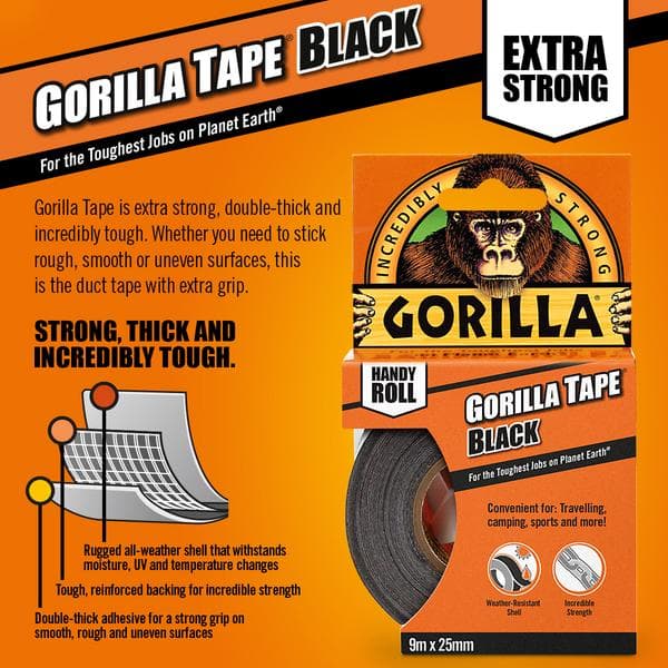 Gorilla Handy Roll Tape - 9m - gallery image 4