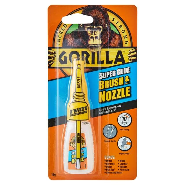 Gorilla Superglue Brush & Nozzle - 12gm - gallery image 1