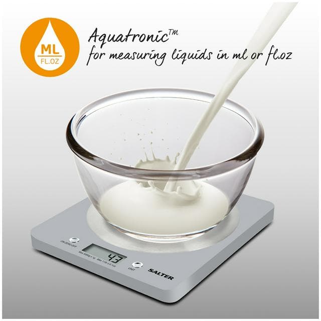Salter Electronic Kitchen Scale with Steel Platform- Silver - gallery image 2