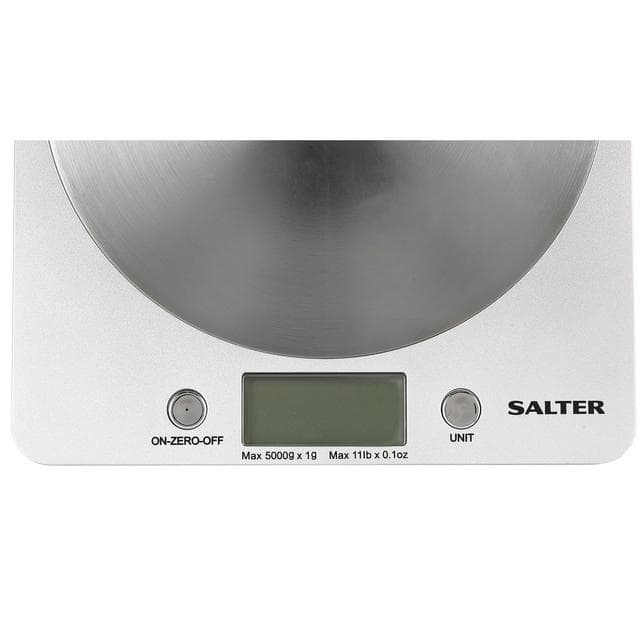 Salter Electronic Kitchen Scale with Steel Platform- Silver - gallery image 4