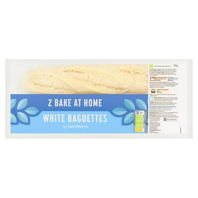 Sainsbury's Bake at Home White Baguettes x2 - gallery image 1