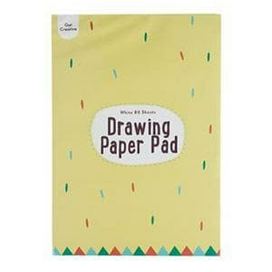 Get Creative 80 Sheets White Drawing Paper Pad 80