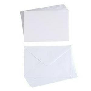 Get Creative Pack of 10 A6 Blank White Cards & Envelopes