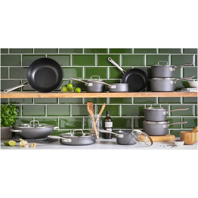 Habitat 3 Piece Hard Anodised Aluminium Saucepan Set - gallery image 2