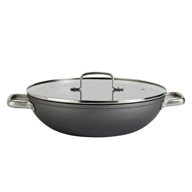 Habitat 30cm Hard Anodised Aluminium Double Handled Wok - gallery image 1