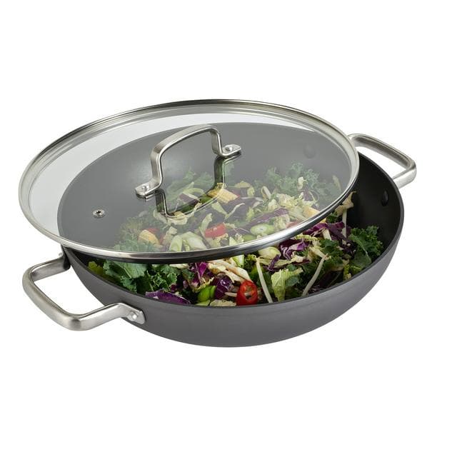 Habitat 30cm Hard Anodised Aluminium Double Handled Wok - gallery image 3