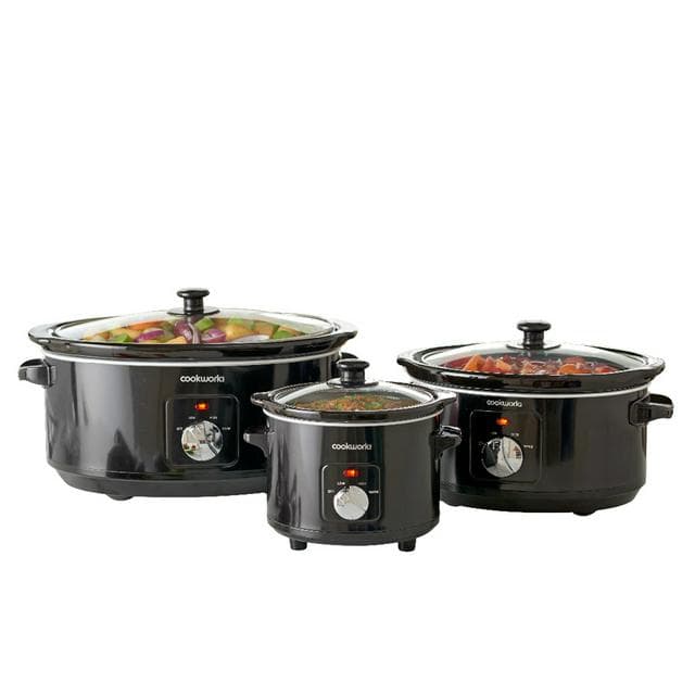 Cookworks Slow Cooker Black 6.5L - gallery image 2