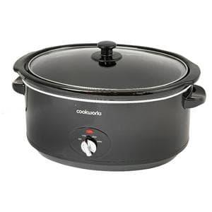 Cookworks Slow Cooker Black 6.5L