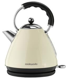 Cookworks Almond Metal Pyramid Kettle