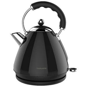Cookworks Metal Pyramid Kettle Black