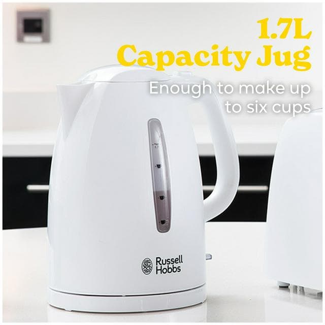 Russell Hobbs Textures White Plastic Kettle 21270 - gallery image 2