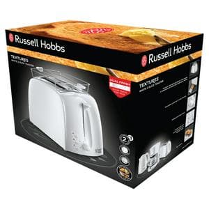 Russell Hobbs Textures 2 Slice White Plastic Toaster 21640