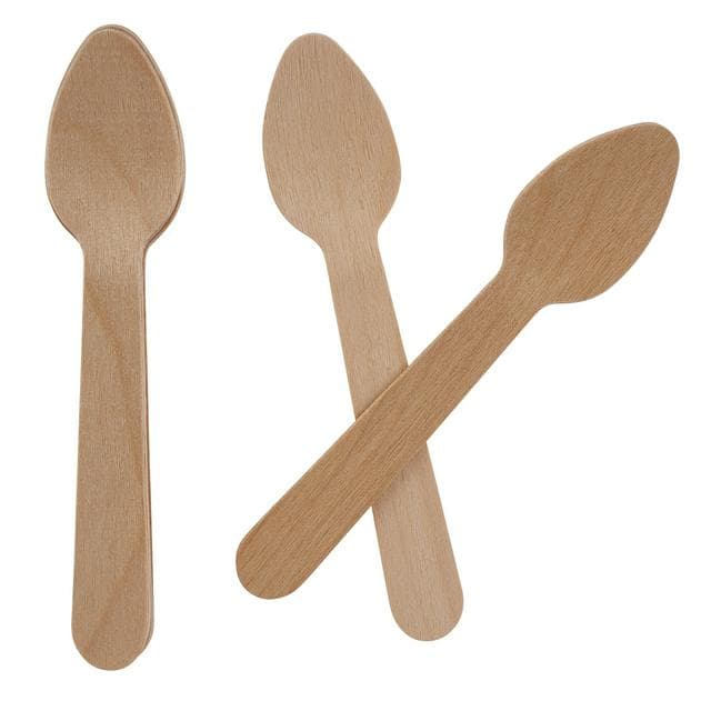 Sainsbury's Home Pack of 10 Wooden Teaspoons - gallery image 1