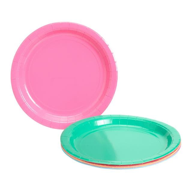 Sainsbury's Home Pack of 10 Rainbow Coloured Paper Plates - gallery image 1