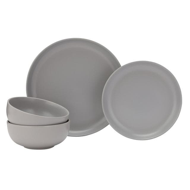 Habitat 12pc Matte Grey Dinner Set - gallery image 1