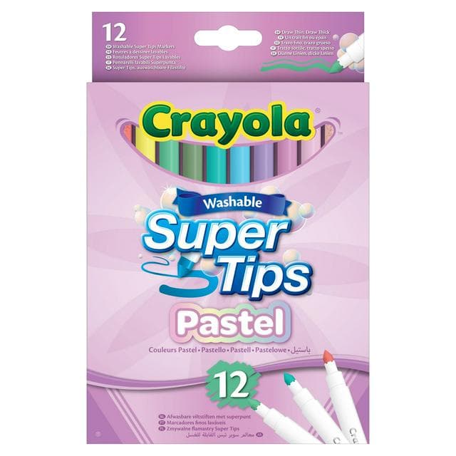 Crayola Pack of 12 Supertips Pastel - gallery image 1