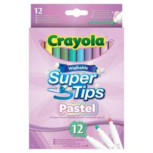 Crayola Pack of 12 Supertips Pastel