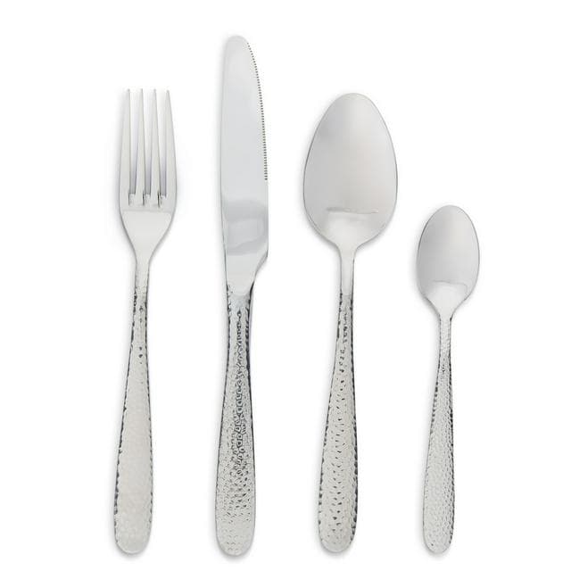 Habitat Hammered Cutlery Set 16pc - gallery image 1