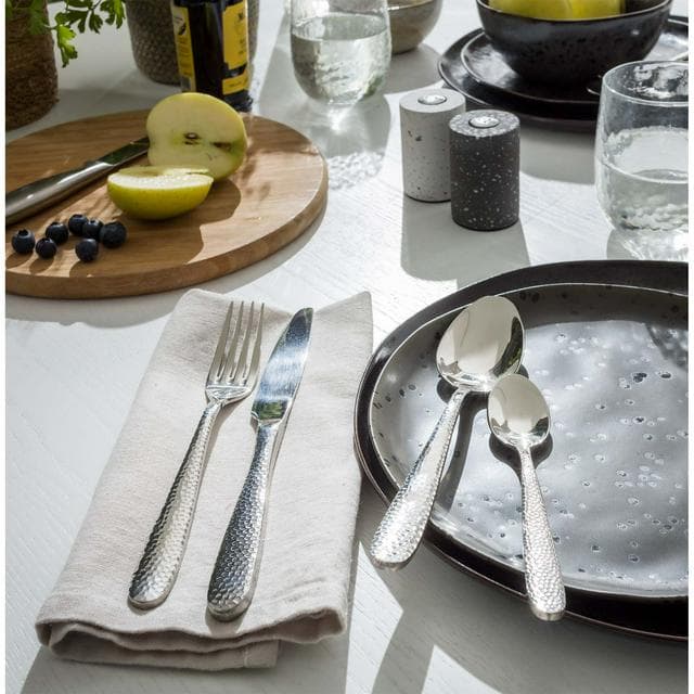 Habitat Hammered Cutlery Set 16pc - gallery image 2