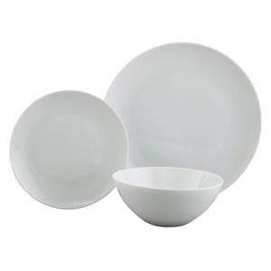 Sainsbury's Home Coupe 12 Piece Porcelain Dinner Set - Super White