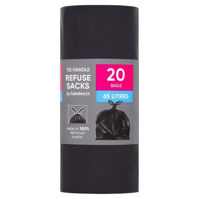 Sainsbury's Tie Handle Refuse Sacks x20 - gallery image 1