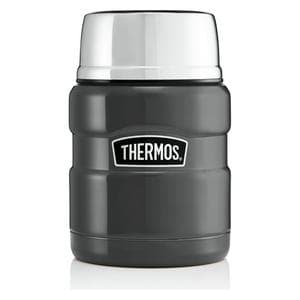 Thermos Stainless Steel King Gun Metal Food Flask - 470ml
