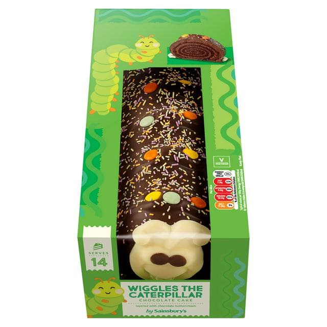 Sainsbury's Birthday & Celebration Wiggles the Caterpillar Cake 613g - gallery image 1