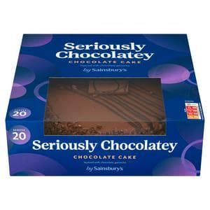 Sainsbury's Large Chocolate Birthday Celebration Cake 1.28kg (Serves 20)